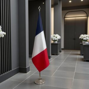 drapeau france sur socle