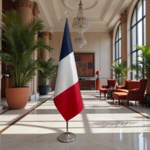 drapeau france sur socle