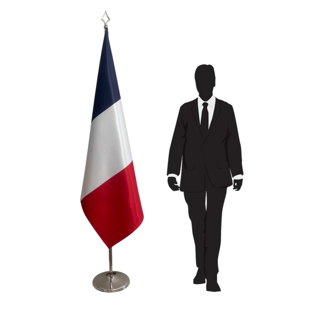 vlag van frankrijk op standaard