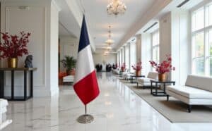 drapeau france sur socle