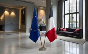 drapeau france sur pied