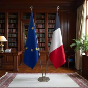 drapeau france sur pied