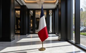 drapeau france sur pied