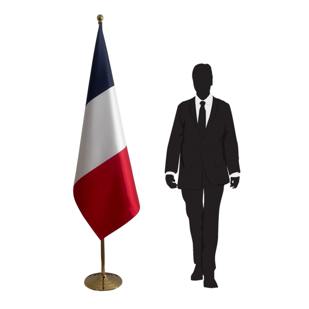 vlag van frankrijk op standaard
