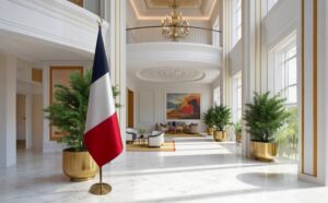 drapeau france sur pied