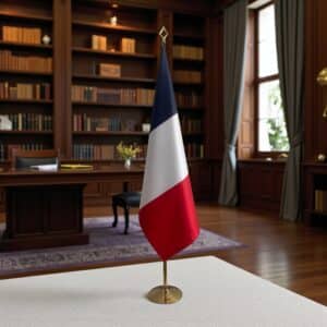 drapeau france sur pied