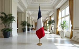 drapeau france sur pied