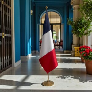 drapeau france avec hampe