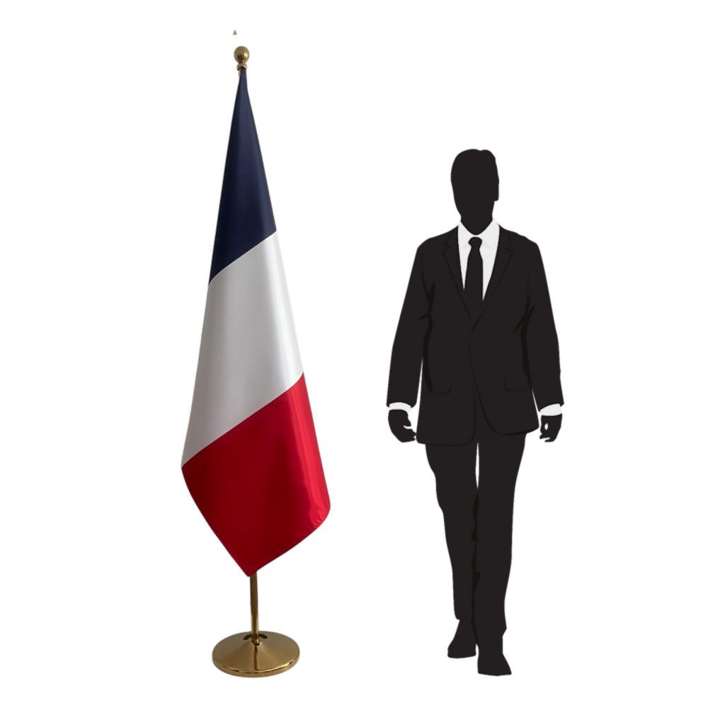 vlag van frankrijk op standaard
