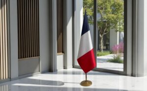 drapeau france avec hampe