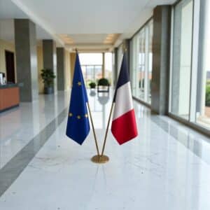 drapeau france sur pied