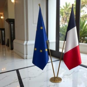 drapeau france sur pied