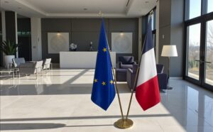 drapeau france sur pied