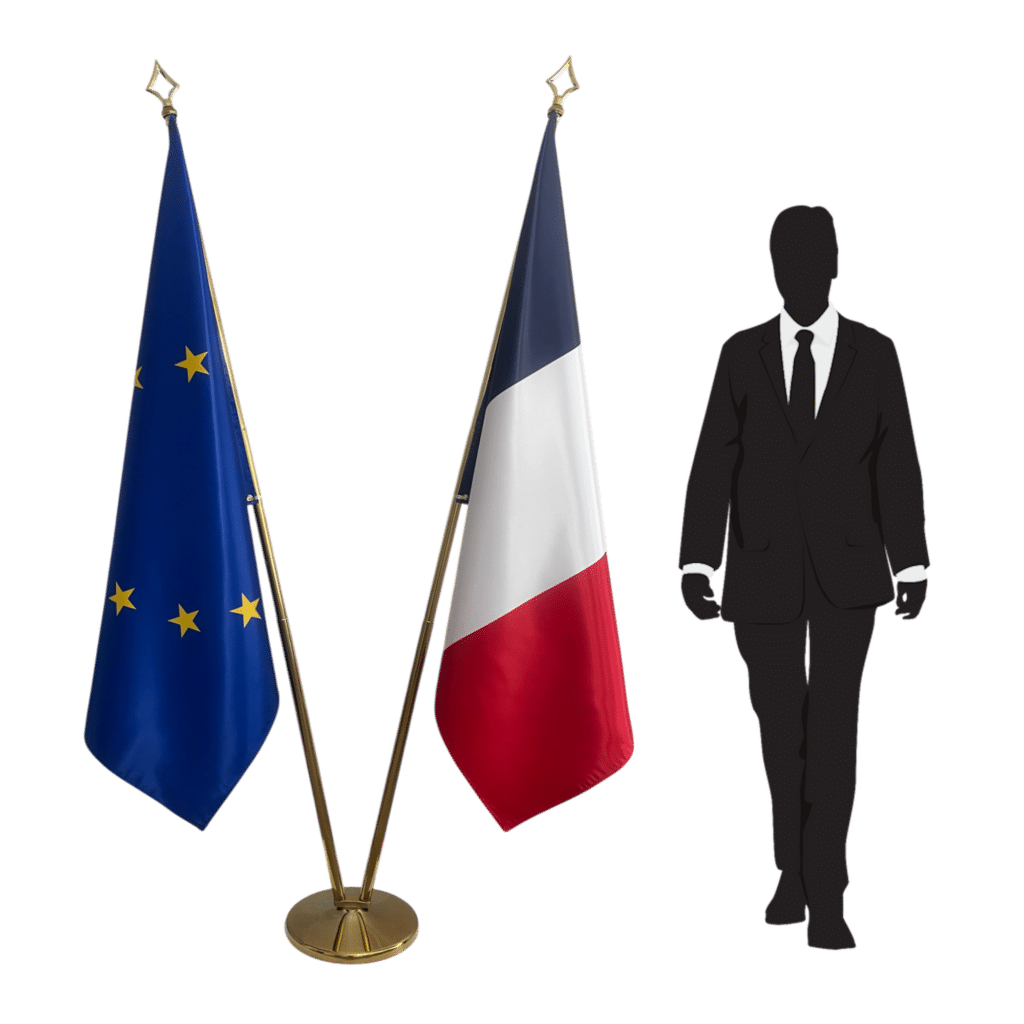 vlag van frankrijk op standaard