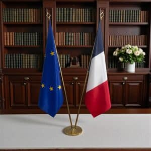 drapeau france sur pied