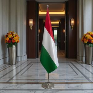 drapeau Hongrie sur hampe