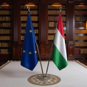 drapeau Hongrie et UE
