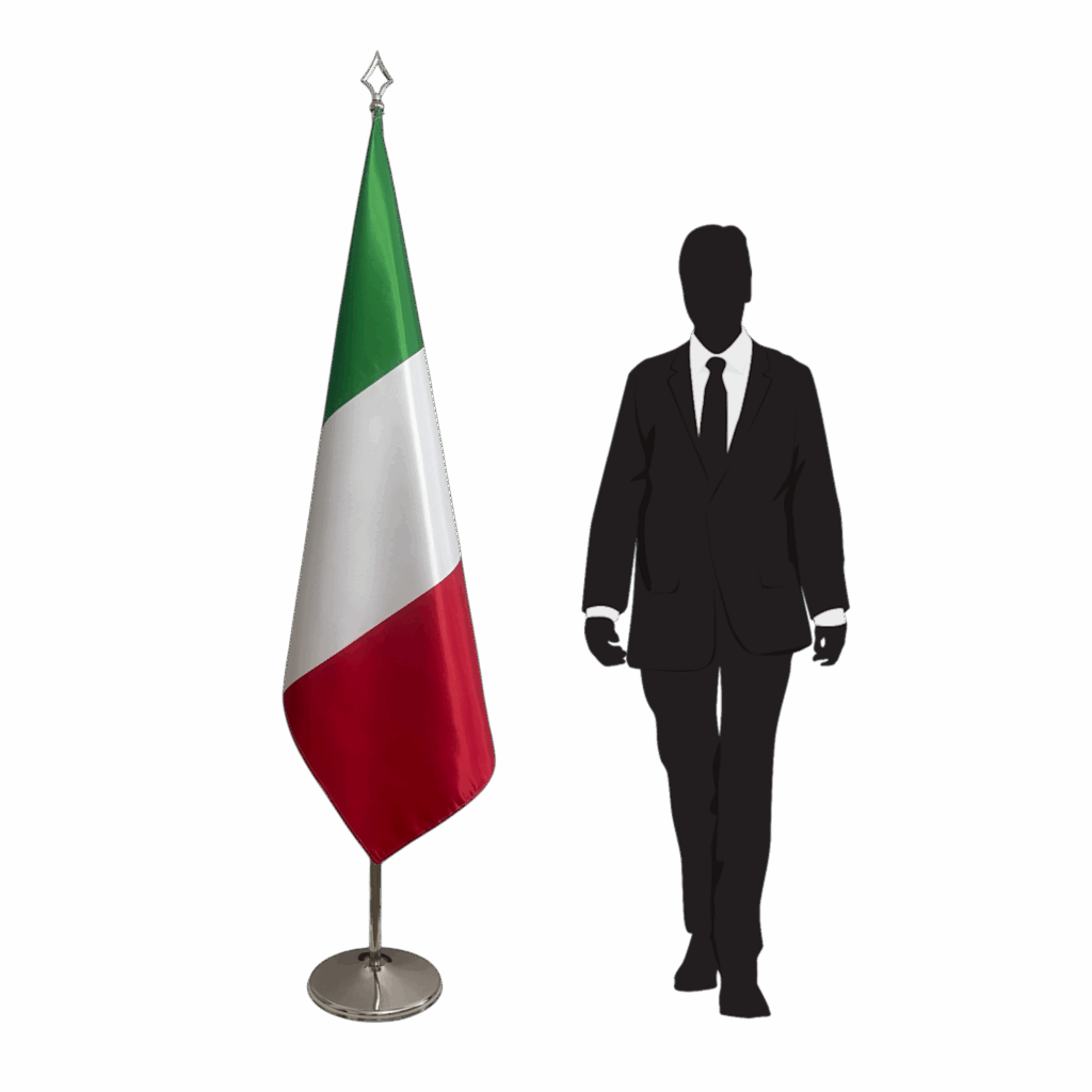 Italië Vlag op Stok