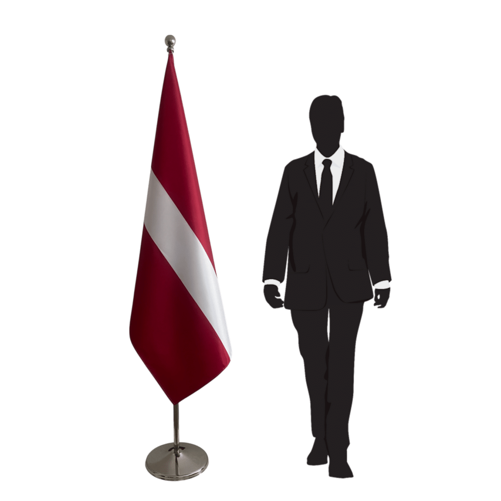 Letse vlag op standaard