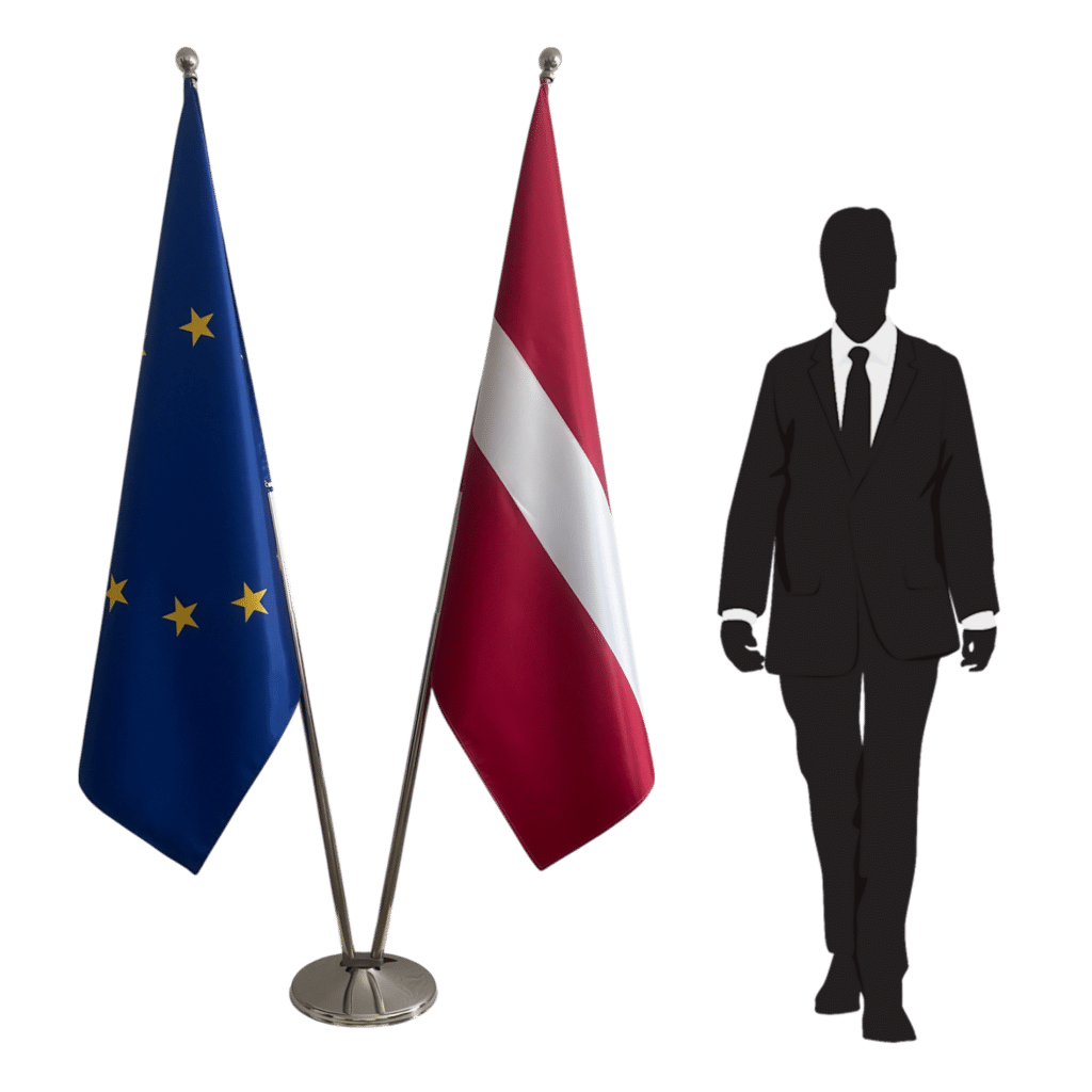 Letse vlag op standaard