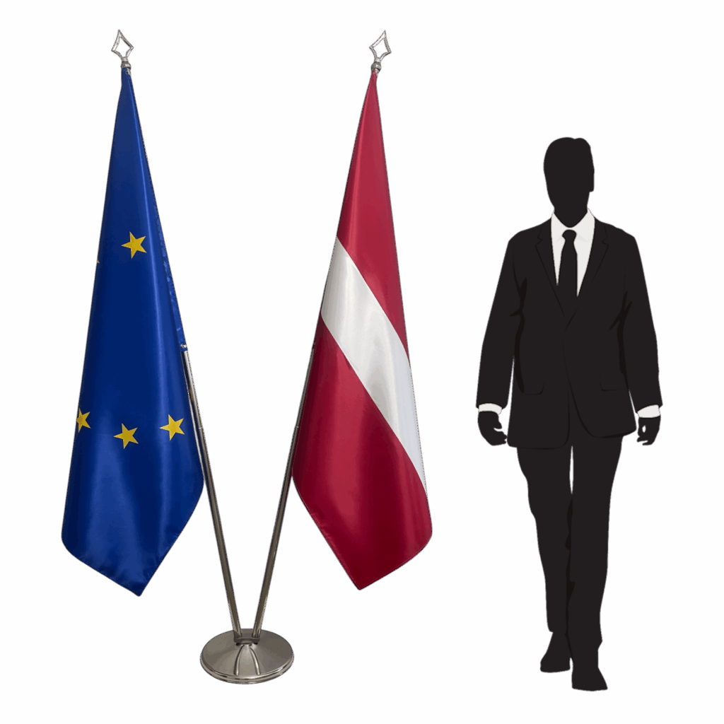 Letse vlag op standaard