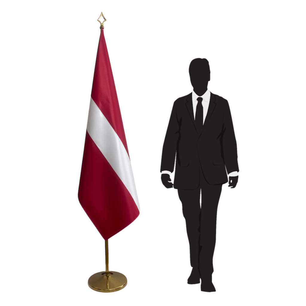 Letse vlag op standaard