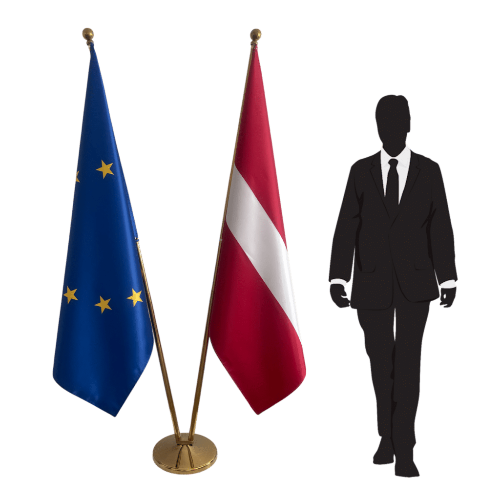 Letse vlag op standaard