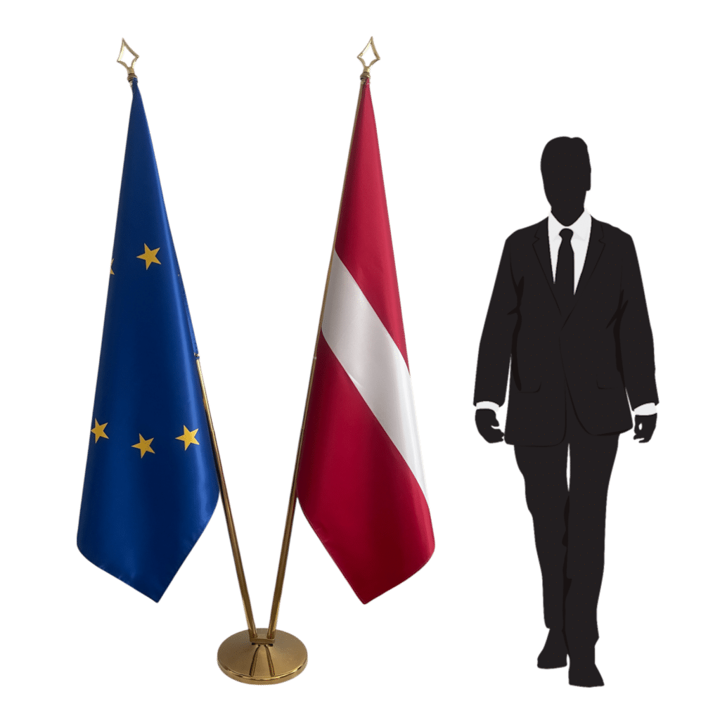 Letse vlag op standaard