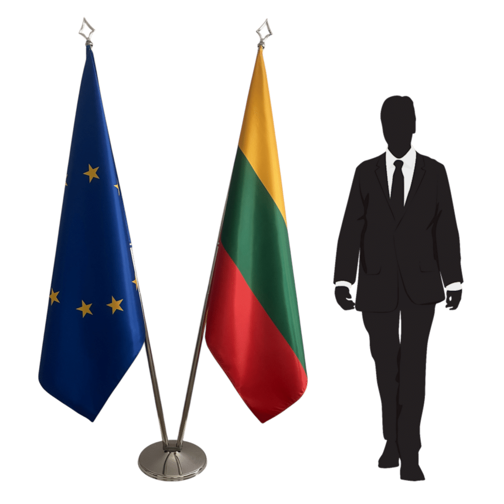 Vlag van Litouwen op paal