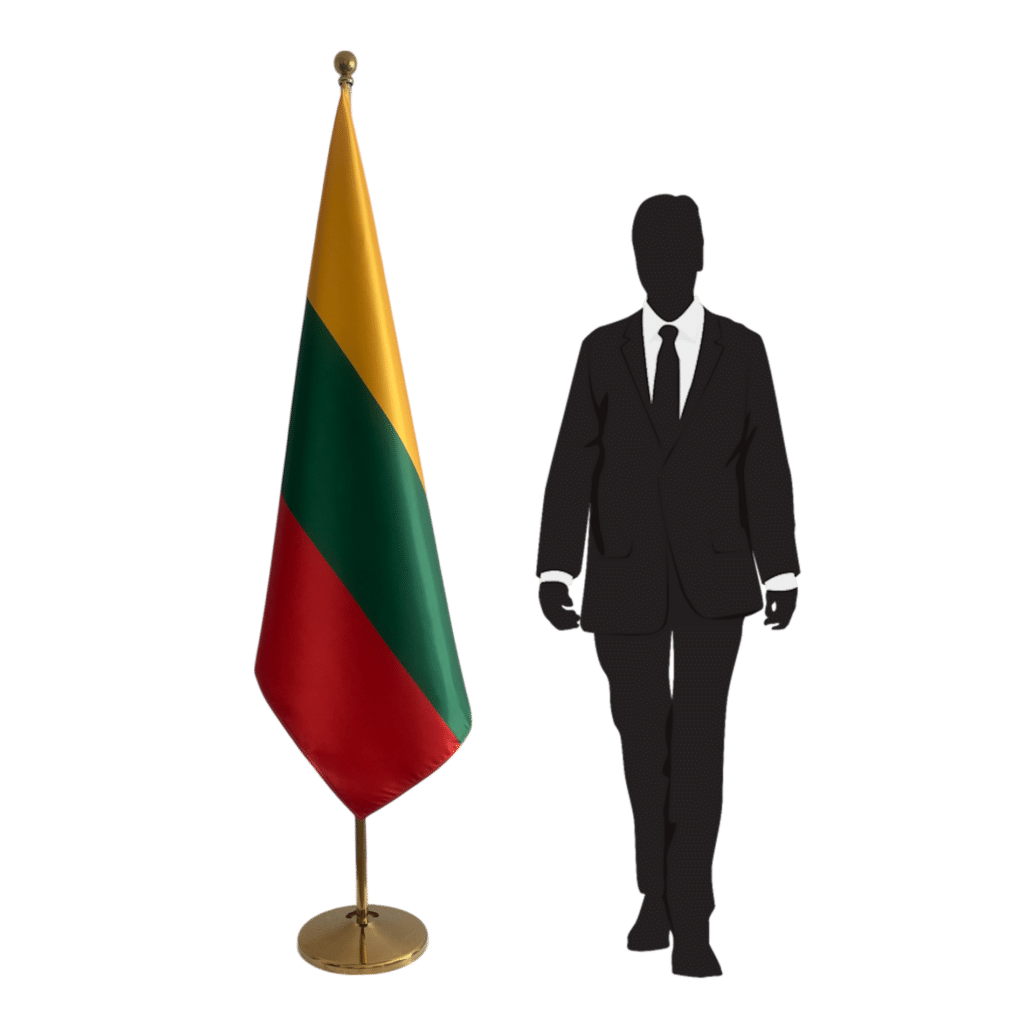 Vlag van Litouwen op paal