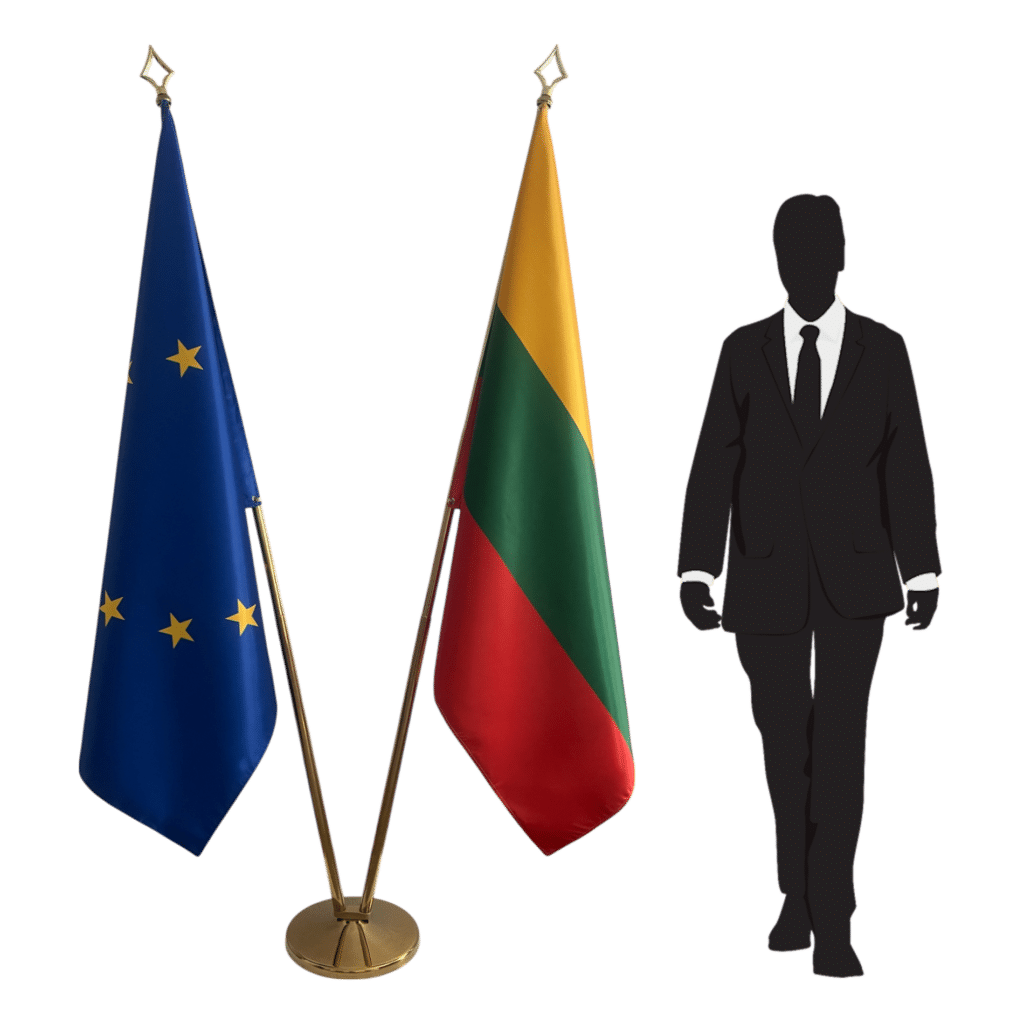 Vlag van Litouwen op paal