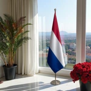 drapeau Pays-Bas sur pied