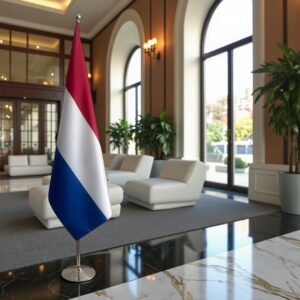 drapeau Pays-Bas sur pied