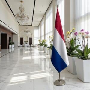 drapeau Pays-Bas sur hampe