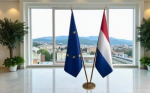 drapeau Pays-Bas et UE