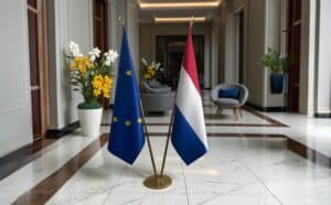 drapeau Pays-Bas et UE