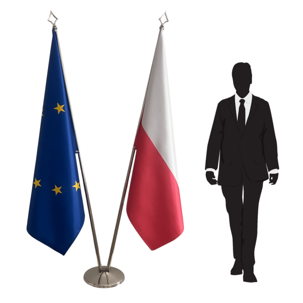 vlag van polen op standaard