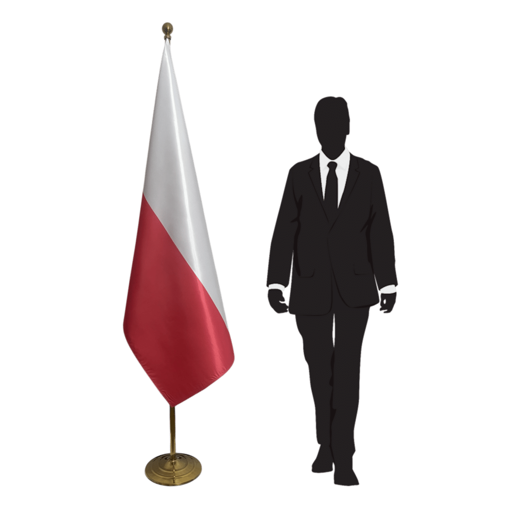 vlag van polen op standaard
