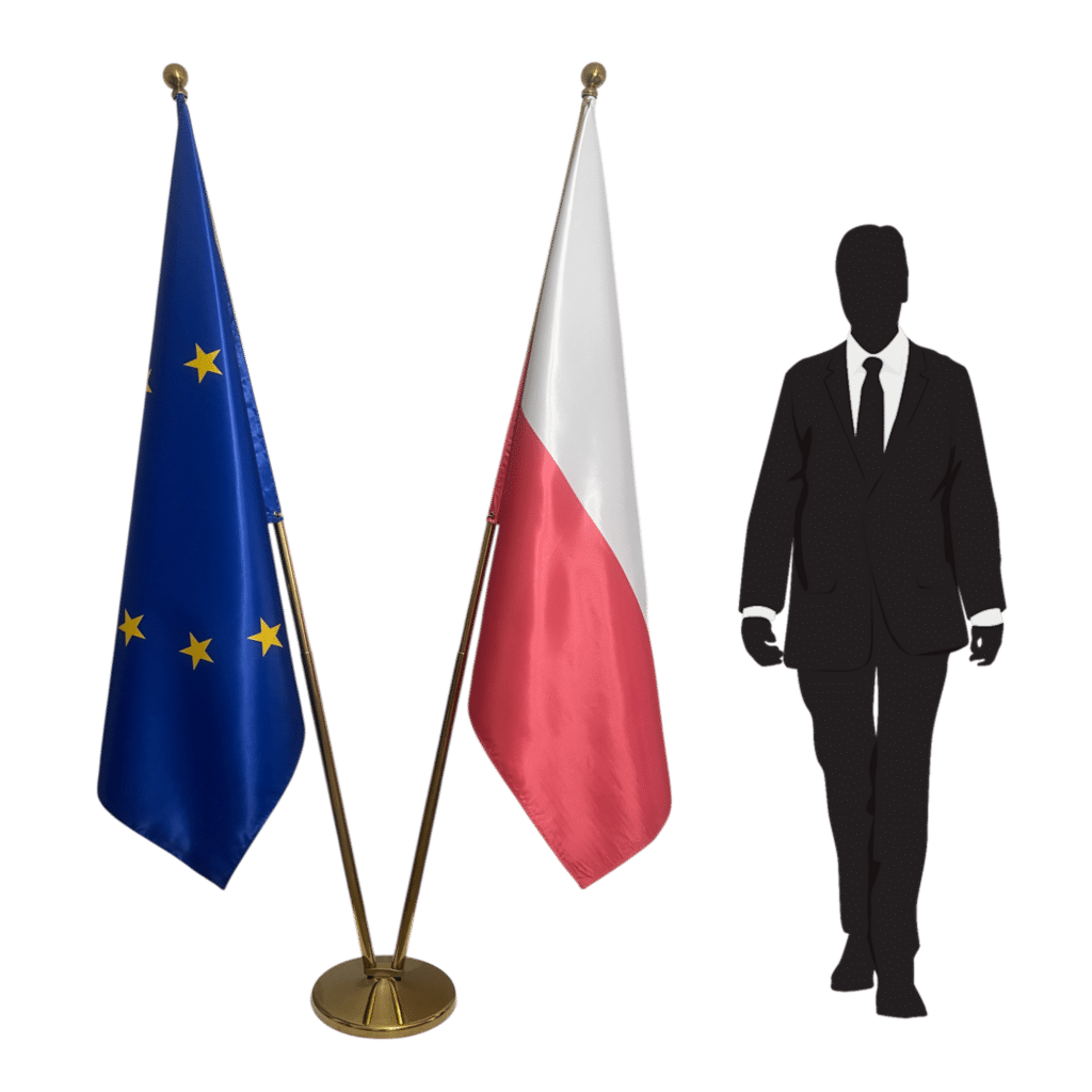 vlag van polen op standaard