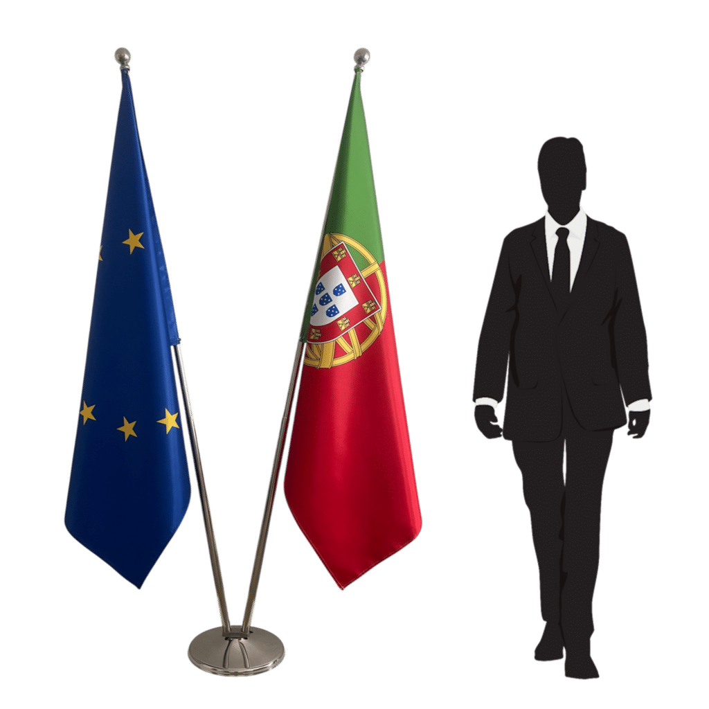 portugese vlag op standaard
