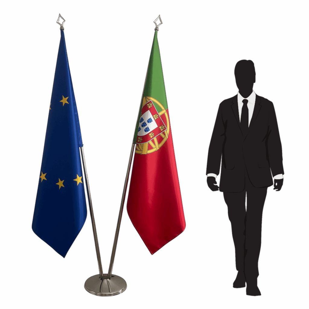 portugese vlag op standaard