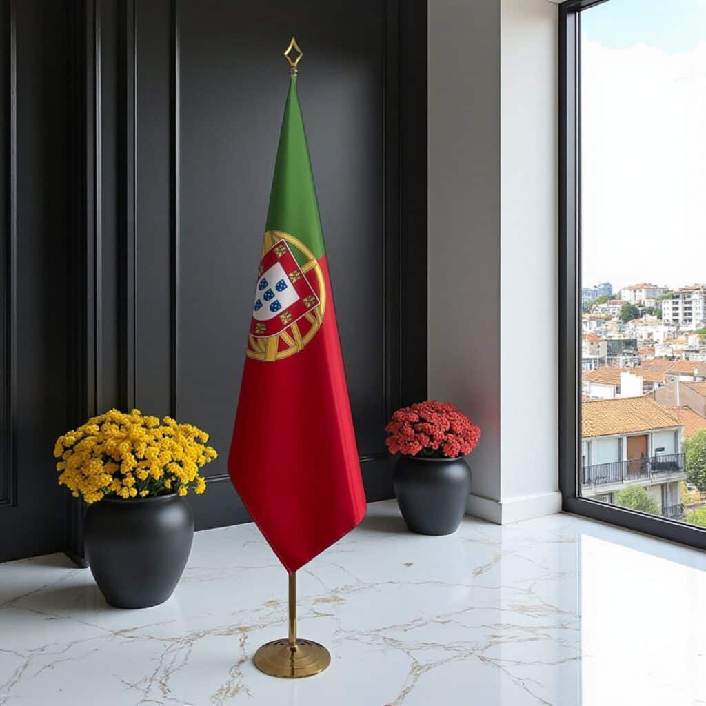 portugese vlag op standaard