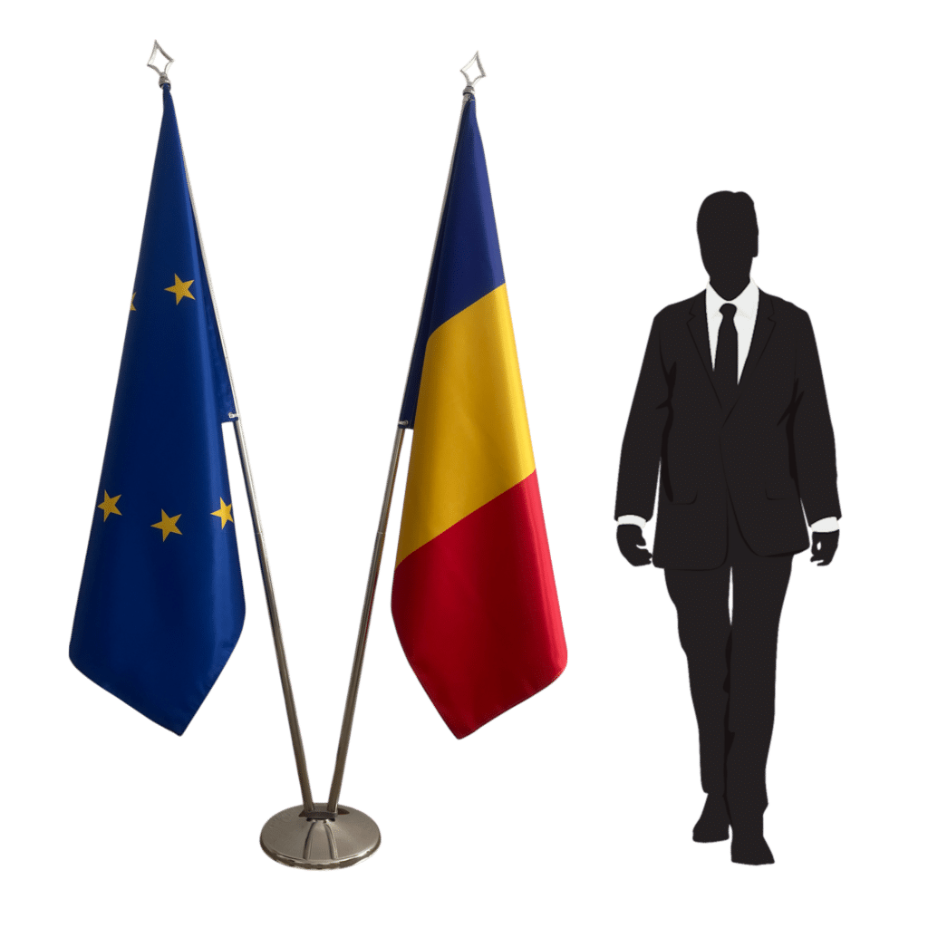 Roemenië Vlag op Stok