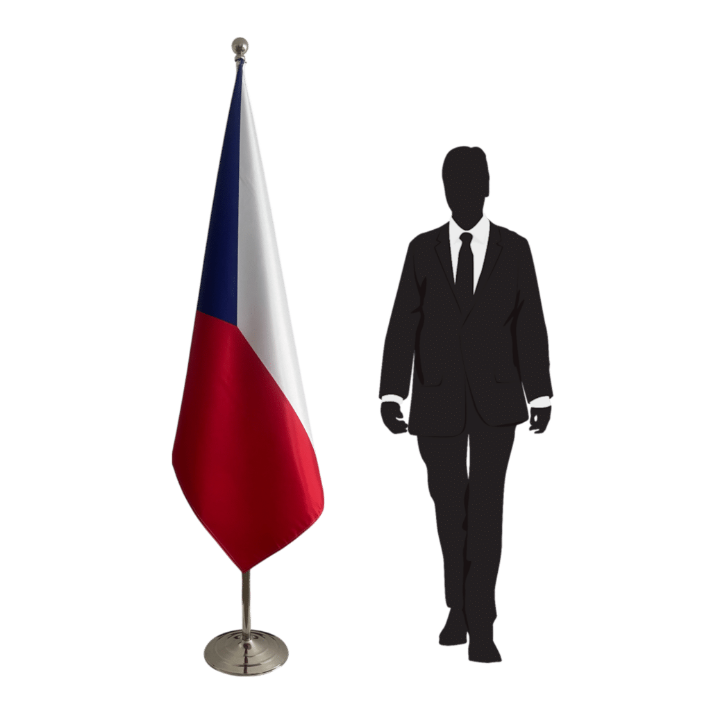 Tsjechische vlag op mast