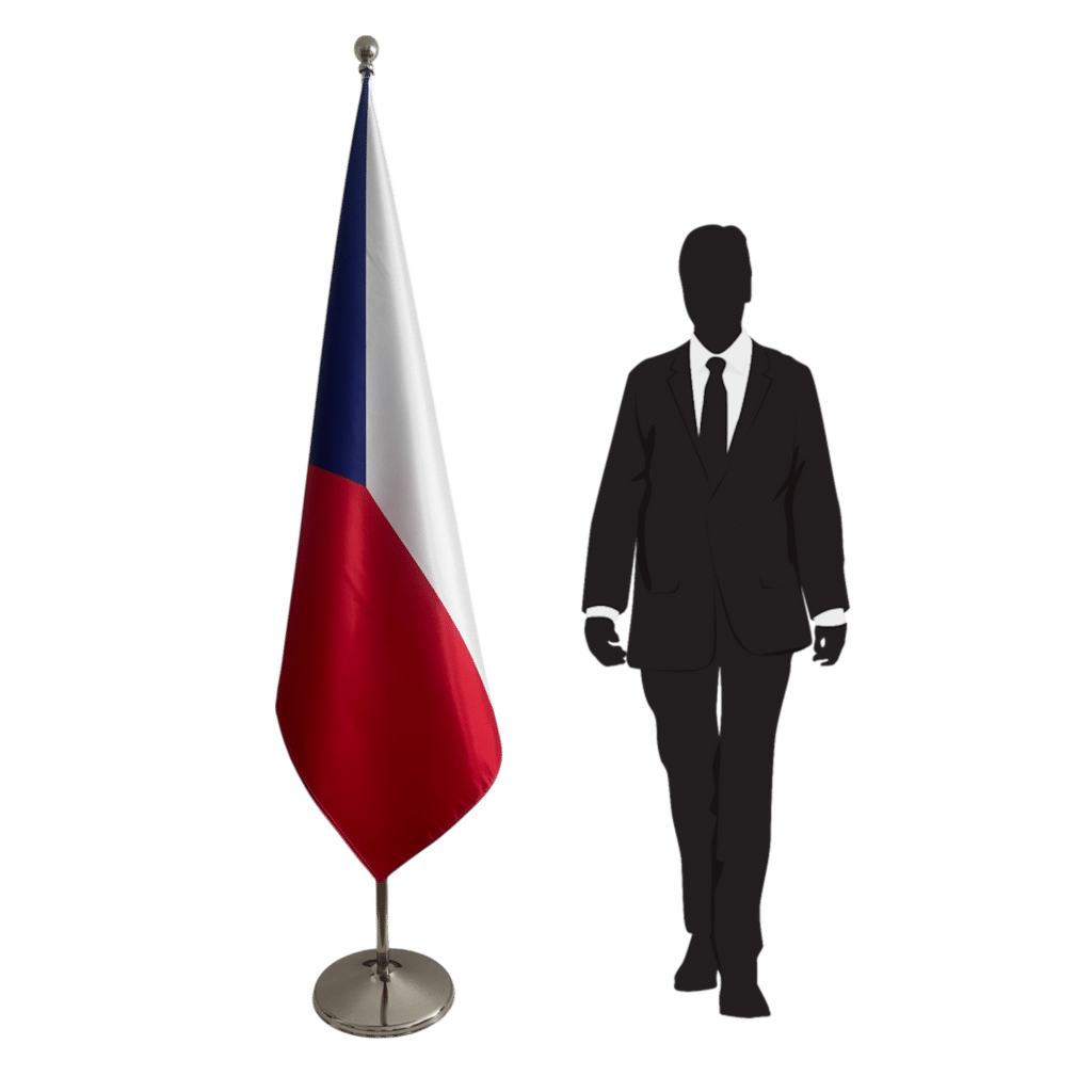 Tsjechische vlag op mast