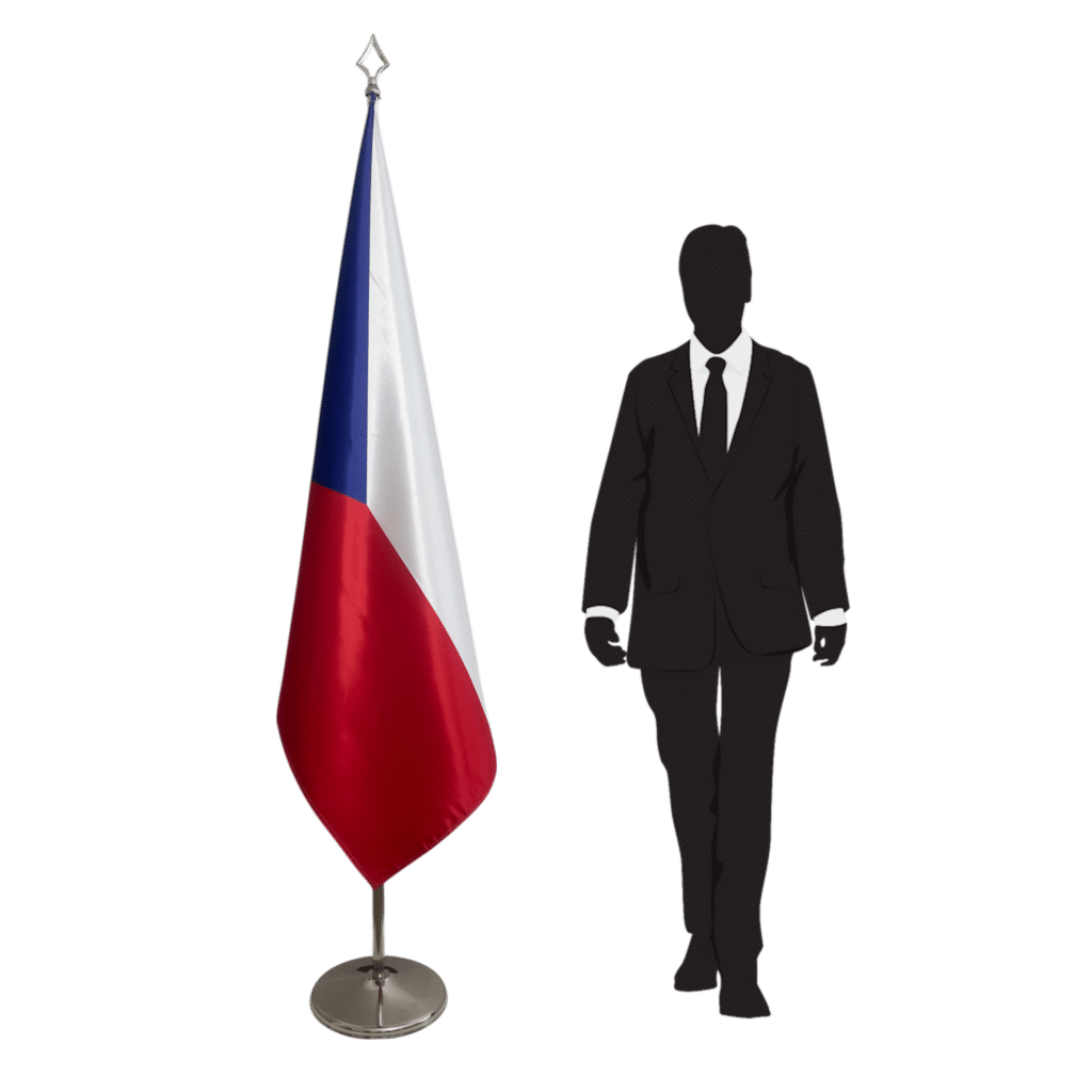 Tsjechische vlag op mast