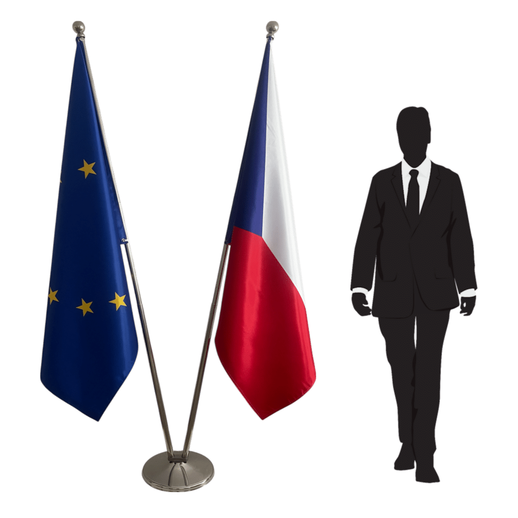 Tsjechische vlag op mast