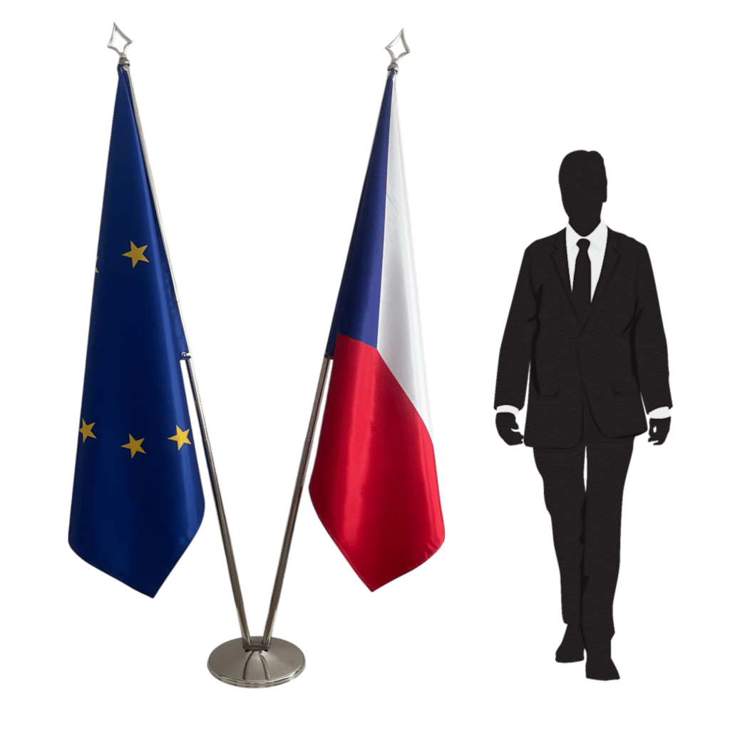 Tsjechische vlag op mast