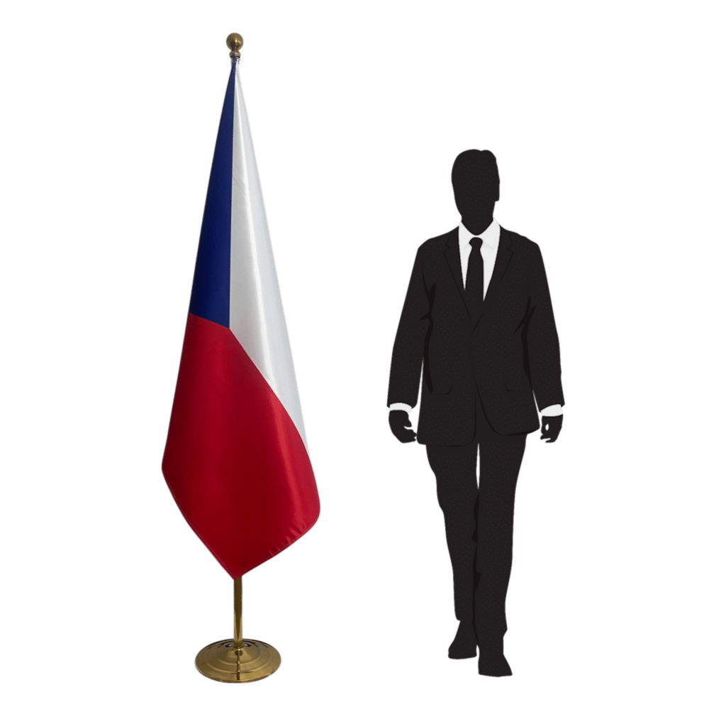 Tsjechische vlag op mast