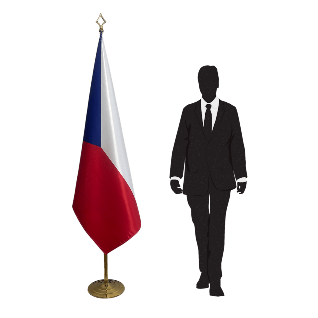 Tsjechische vlag op mast